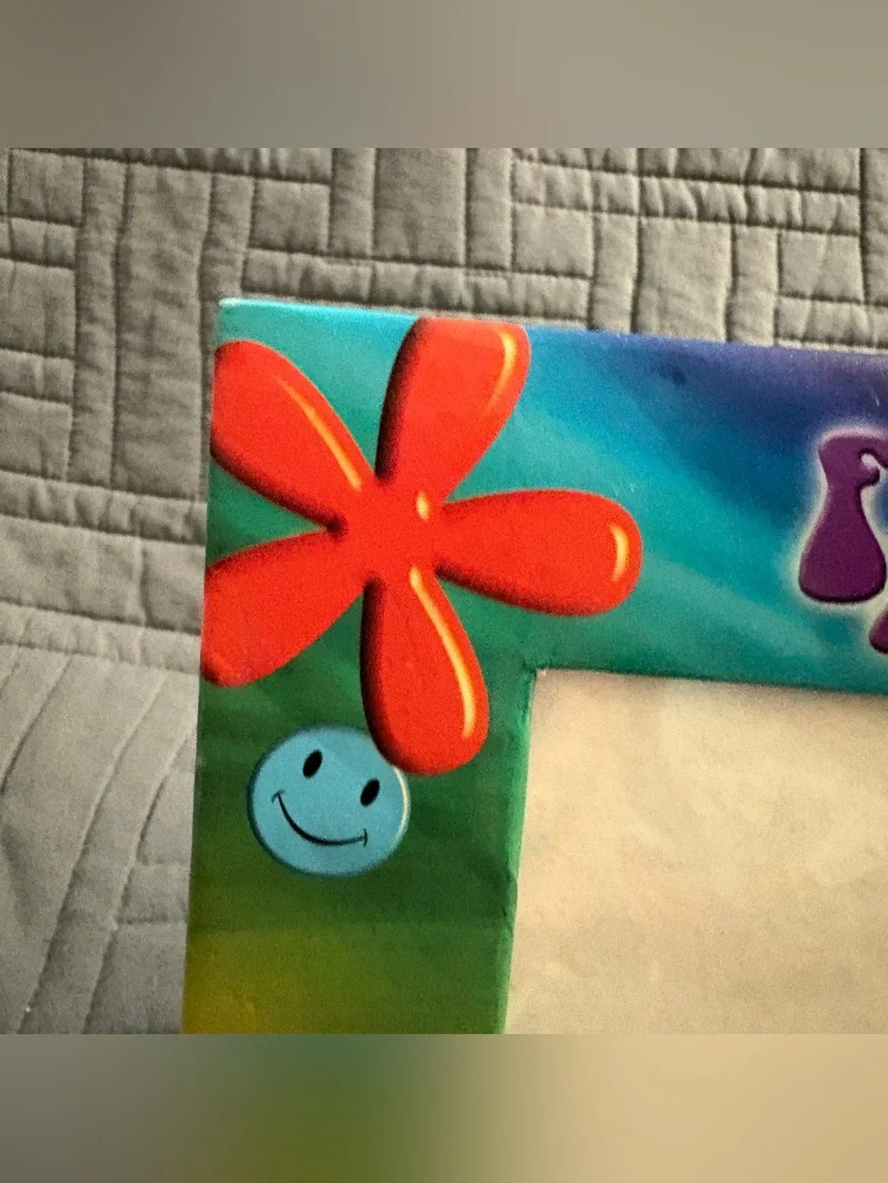 Vintage Y2K Flowers Smiley Faces Rainbow Friends Picture Frame Martin Designs